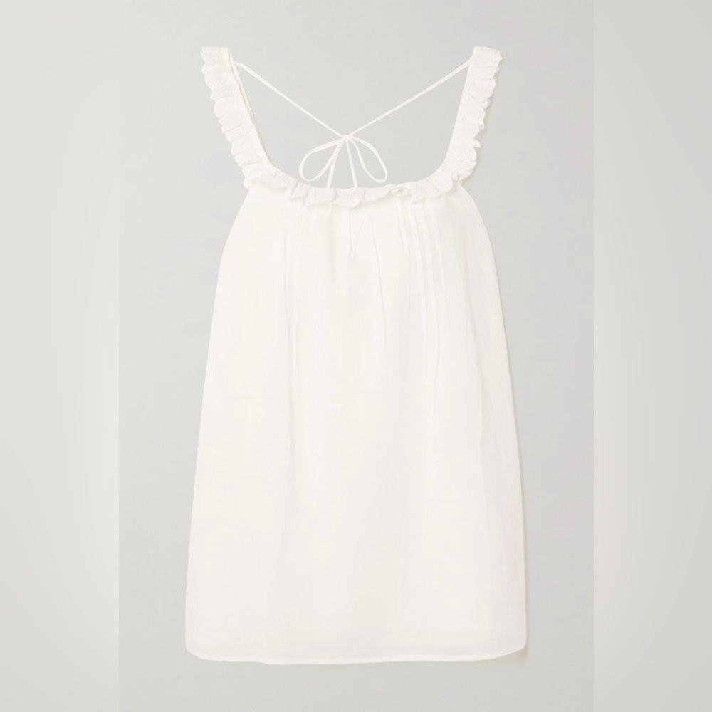 REFORMATION
Tucker Organic Broderie Anglaise
Cotton-Voile Mini Dress Size S EUC